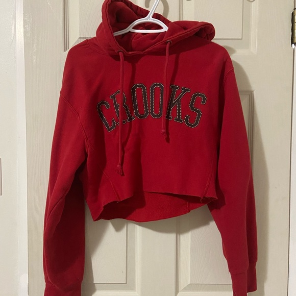 Cropped crooks hoodie NWOT - Picture 2 of 2